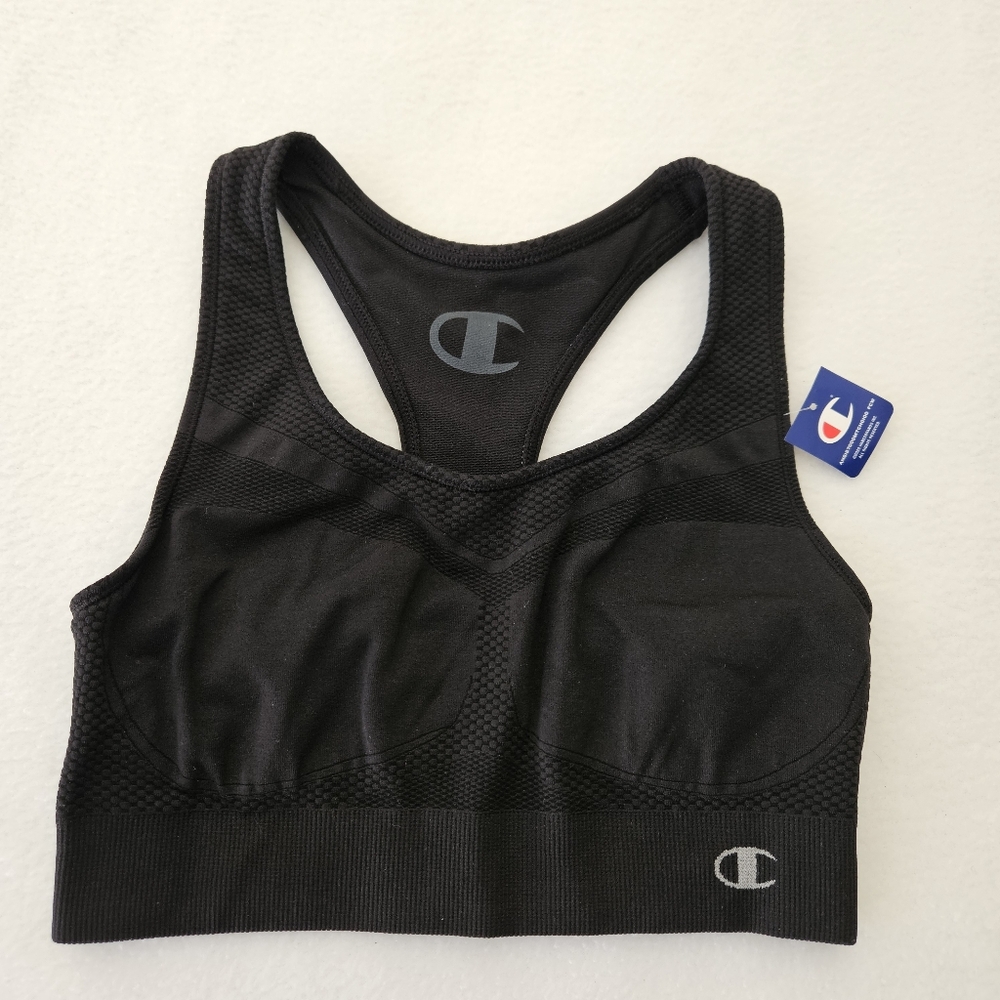 Champion Black  Sports Bra Size S NEW